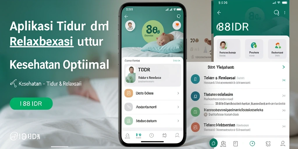 Antarmuka aplikasi 88IDR untuk Tidur dan Relaksasi yang menenangkan.
