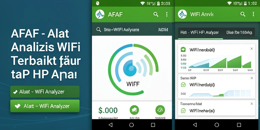 Antarmuka AFAF yang intuitif menampilkan analisis WiFi secara jelas dan informatif.