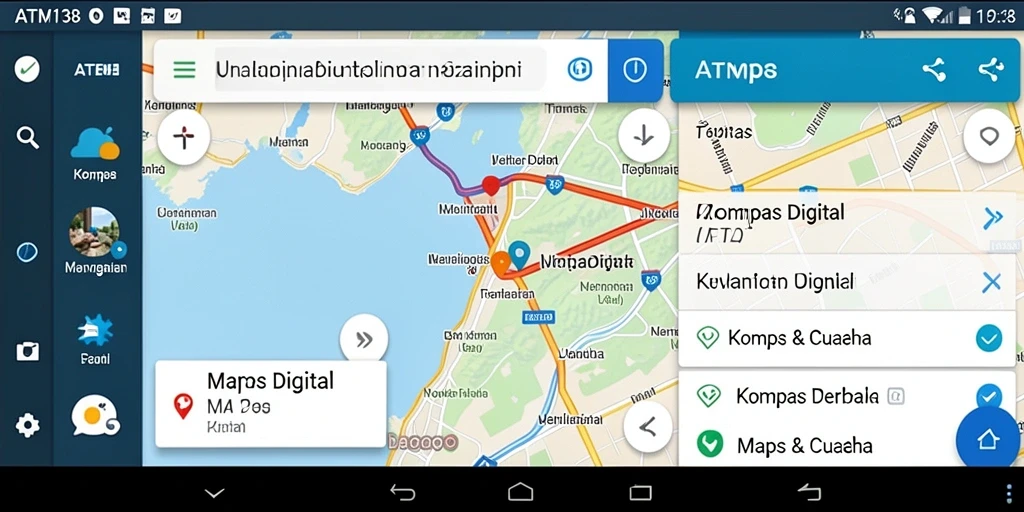 Antarmuka kompas digital ATM138 yang modern dan fungsional.