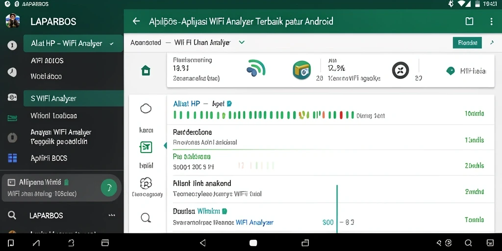 Antarmuka LAPARBOS menampilkan informasi WiFi secara sederhana dan informatif.