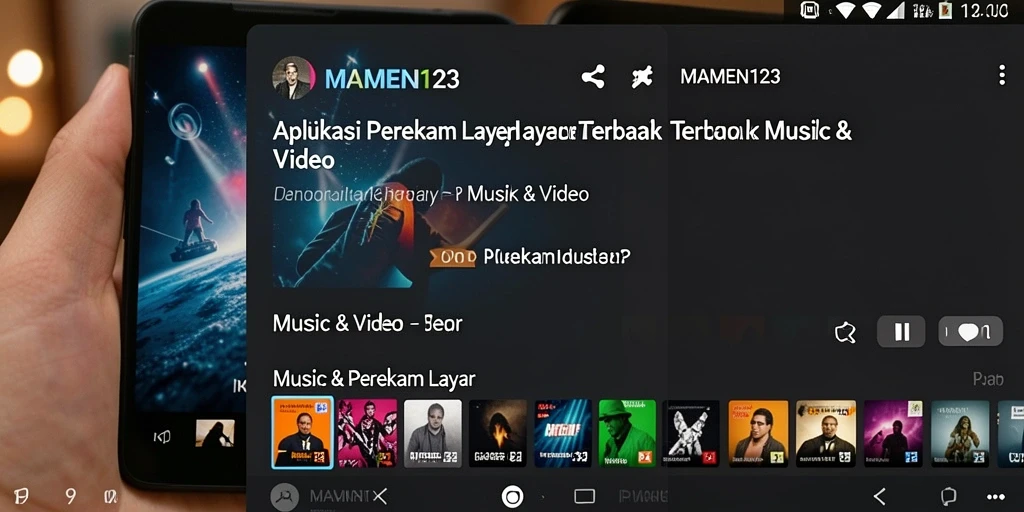 Tampilan antarmuka perekam layar MAMEN123 yang user-friendly.
