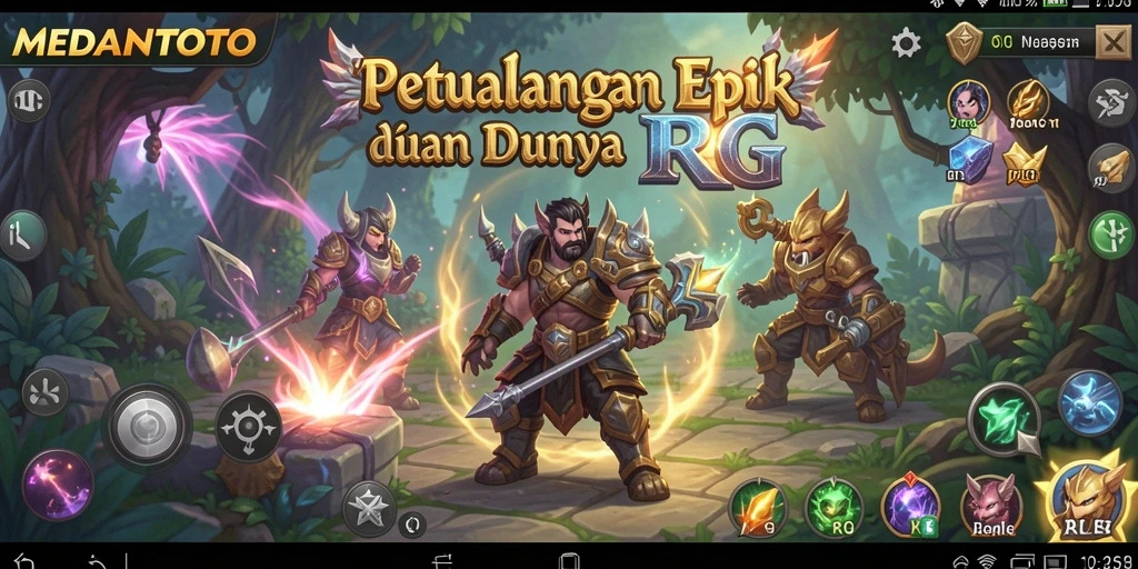 Antarmuka permainan RPG MEDANTOTO yang menawan dan interaktif.