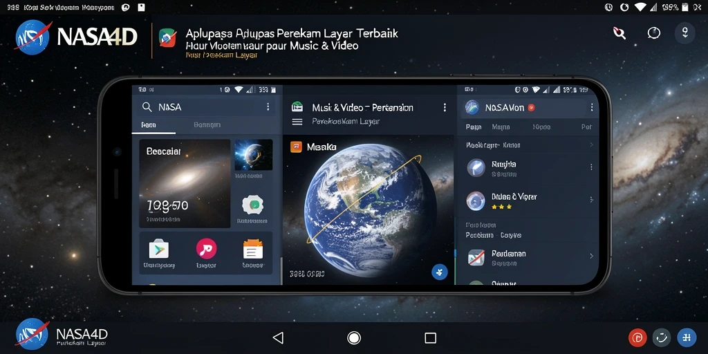 Tampilan antarmuka dan fungsi perekam layar NASA4D.