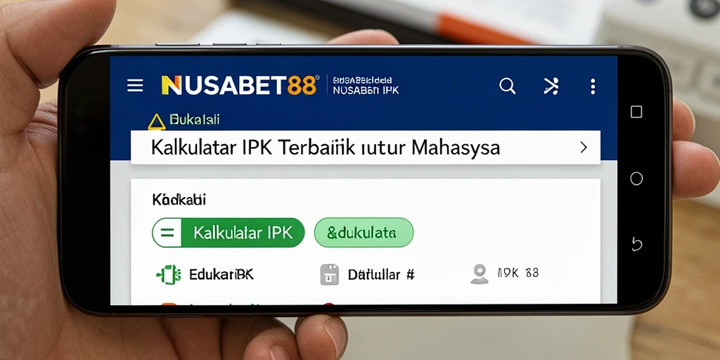Antarmuka NUSABET88 yang sederhana untuk Kalkulator IPK.