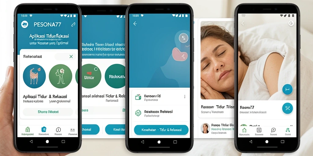 Tampilan antarmuka PESONA77 yang menenangkan untuk tidur dan relaksasi.
