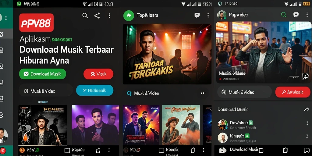 Antarmuka sederhana dan mudah digunakan untuk Download Musik.
