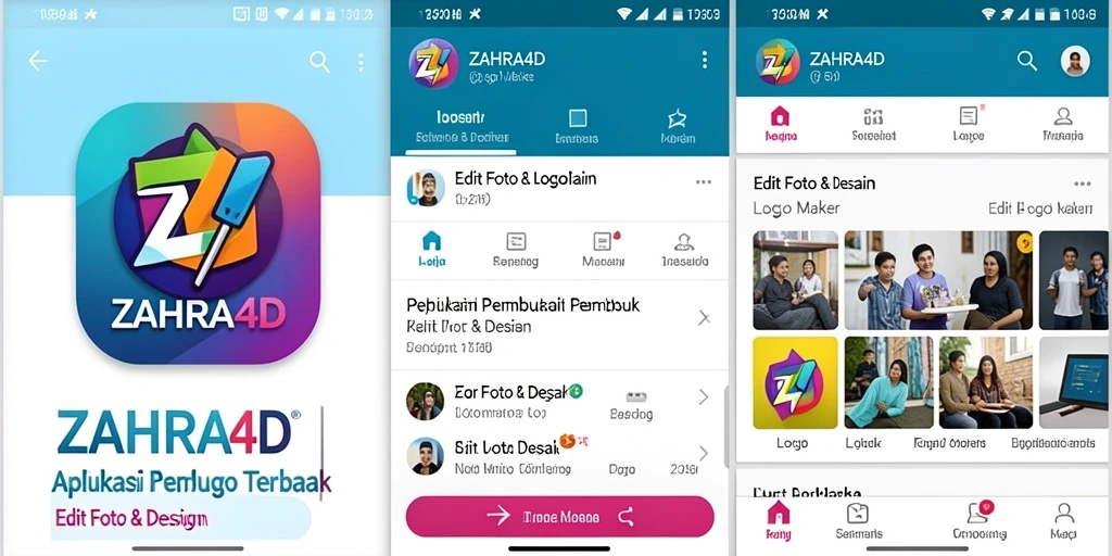 Tampilan antarmuka <strong>ZAHRA4D</strong> yang stylish dan fungsional untuk pembuatan logo.